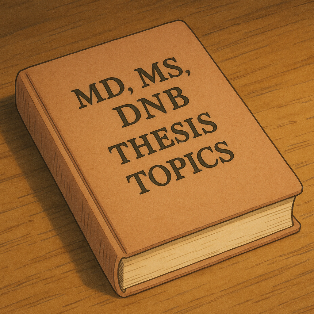 Md MS and DNB thesis topics