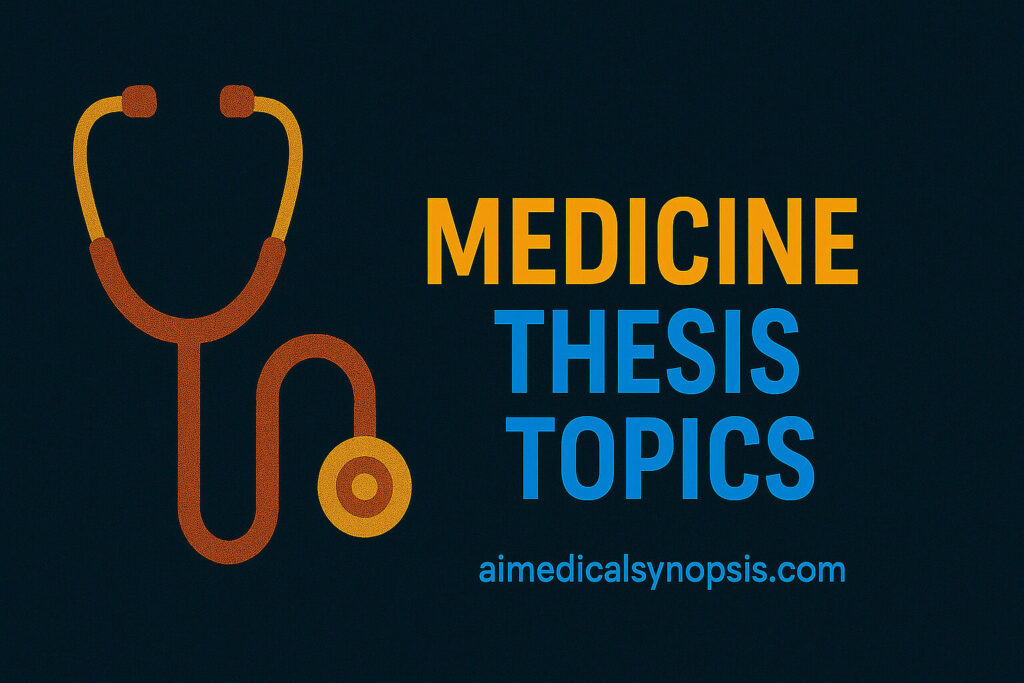 Medicine Thesis Topics