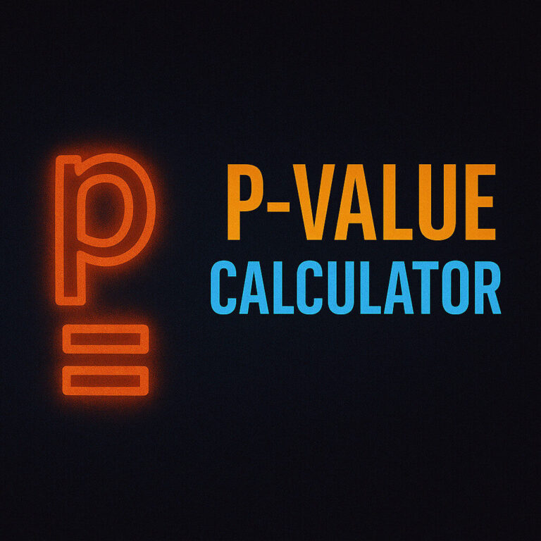 P value calculator