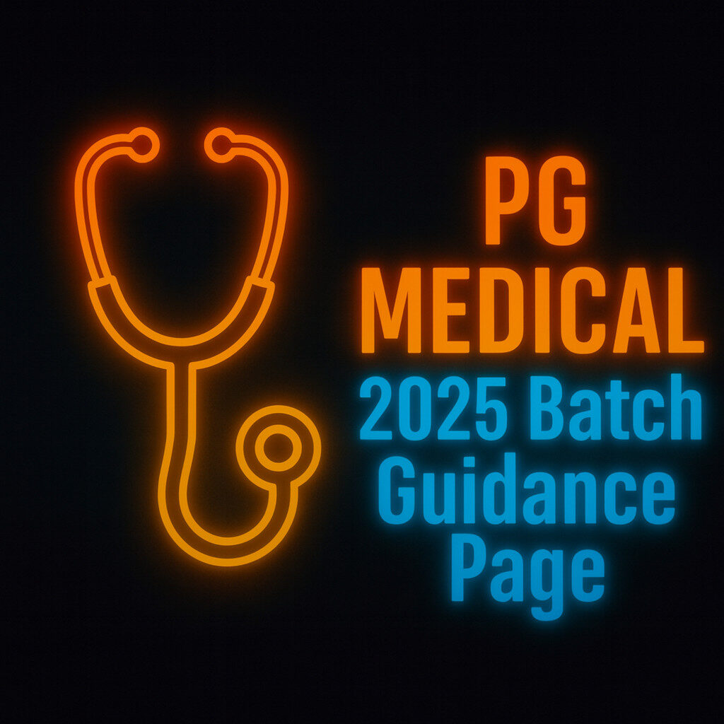 PG medical 2025 batch guidance page